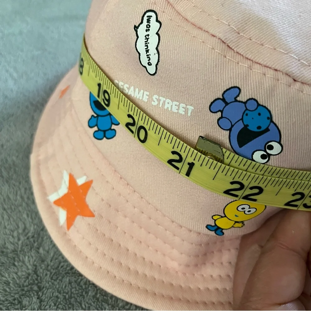 NWOT Kids Girls Sesame Street Printed Bucket Sun Hat UV Beach Hat Fisherman Caps